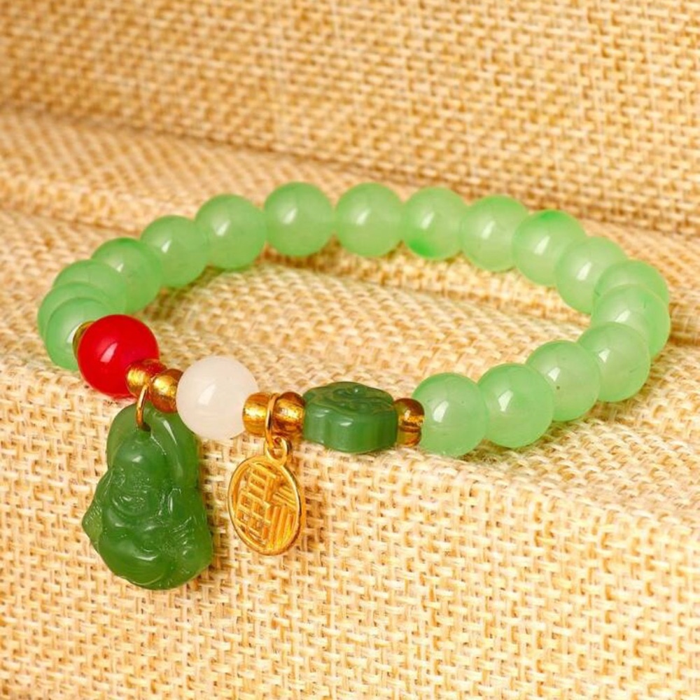 Green Jade Buddha Bracelet